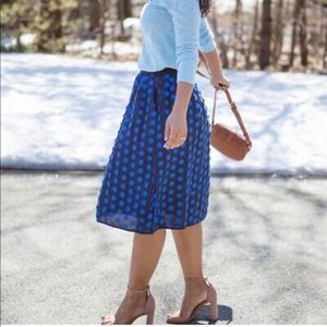 J. Crew Women's Midi Fringe Polka Dot Skirt